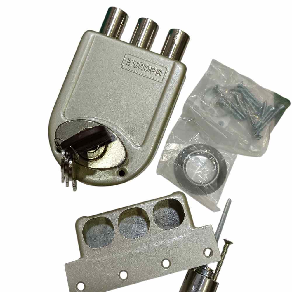 Europa maindoor lock steel finish lockable knob 8123NS tribolt 2ck 15 years warrenty(2448)