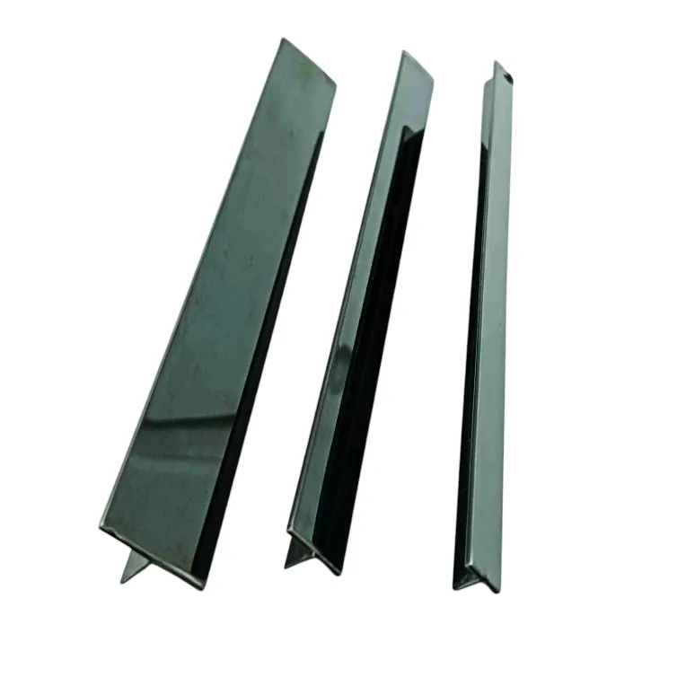 T patti s.s 304 pvd Black glossy finish 8mm,12mm,20mm width 10ft length(1008)