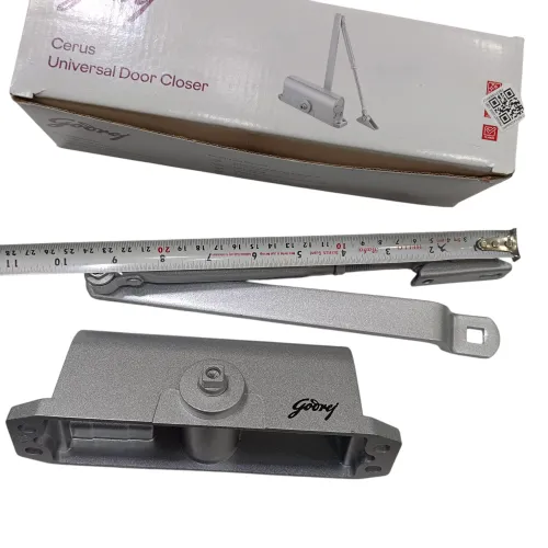 Godrej door closer 5285 cerus 85kg capacity 3years warrenty universal door closer silver finish (1025)