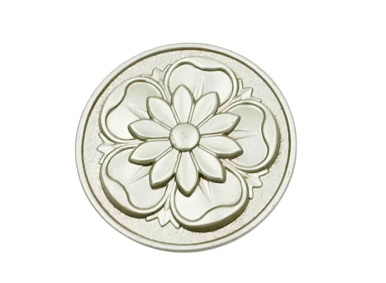 Drawer knob round 50mm satin matt finish D-211 flower design(1046)