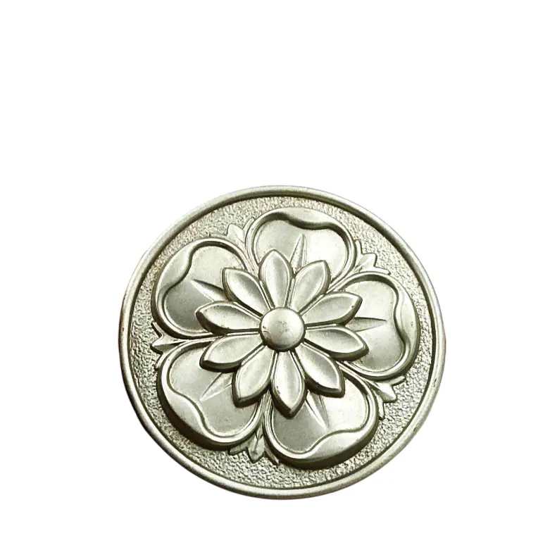 Drawer knob round 50mm satin matt finish D-211 flower design(1046)