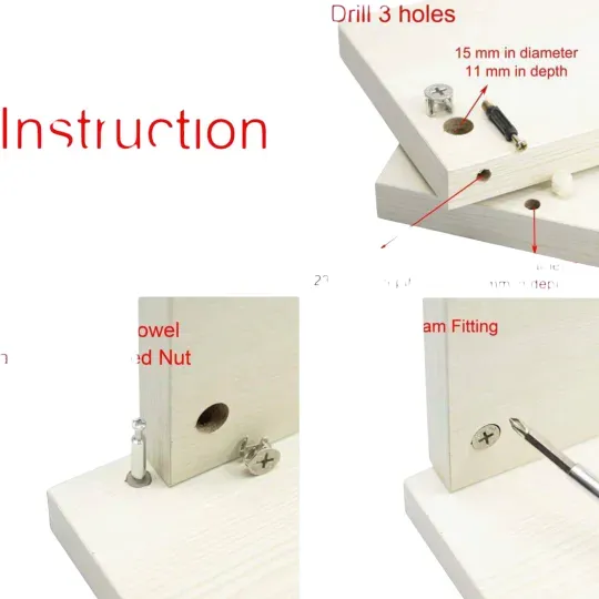 Mini fix fastener furniture connection screw Furniture Board Cam Fitting Pre-Inserted Nut, Cam Lock Nuts for Cabinet Drawer(1111)