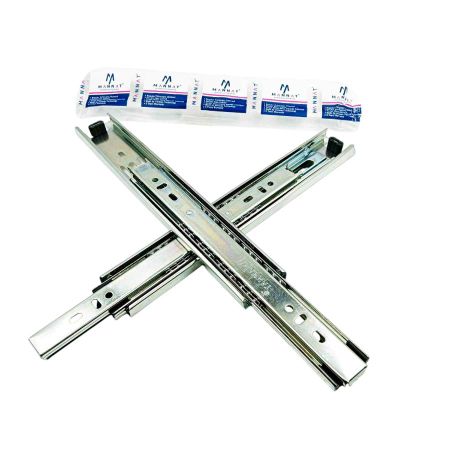 Telescopic channel 30kg capacity drawer channel zinc medium ball bearing 10",12",14",16",18",20" (1401)