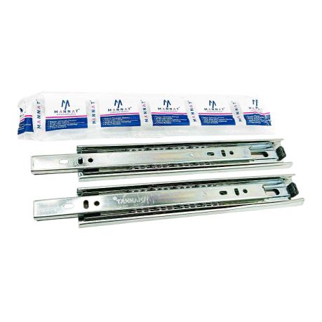 Telescopic channel 30kg capacity drawer channel zinc medium ball bearing 10",12",14",16",18",20" (1401)