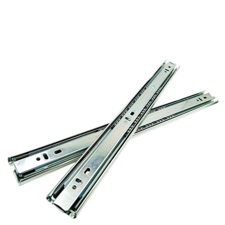 Telescopic channel 30kg capacity drawer channel zinc medium ball bearing 10",12",14",16",18",20" (1401)