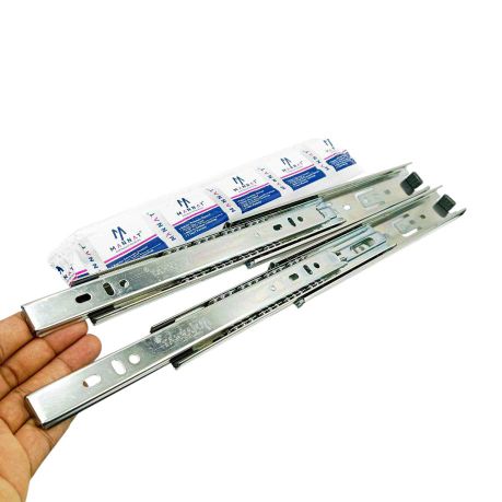 Telescopic channel 30kg capacity drawer channel zinc medium ball bearing 10",12",14",16",18",20" (1401)