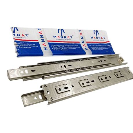 Stainless Steel Telescopic channel 45kg capacity drawer channel heavy  ball bearing 10",12",14",16",18",20" (1194)