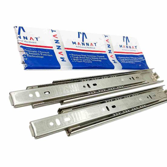 Stainless Steel Telescopic channel 45kg capacity drawer channel heavy  ball bearing 10",12",14",16",18",20" (1194)