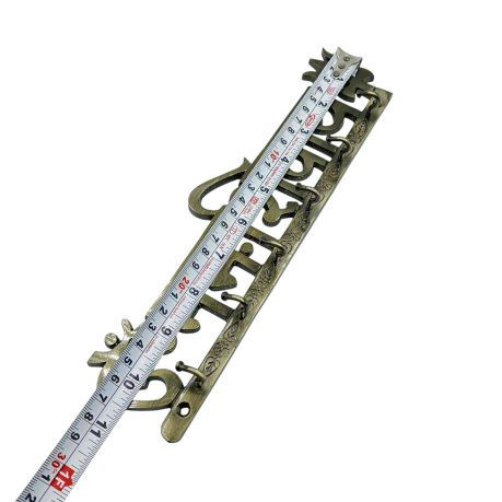 OM NAMAH SHIVAY antique key hanger Aluminium 5hook 6"long (1243)