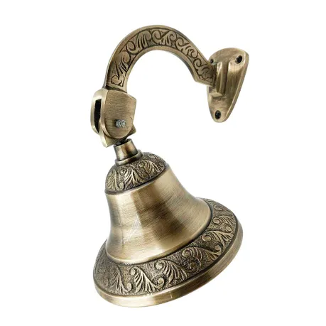 Bell brass Antique finish 7inch for mantap decorative bells (pack of 1pc)  door bell (1265)