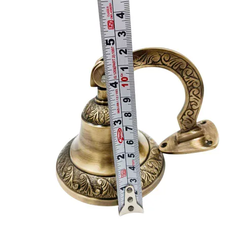 Bell brass Antique finish 7inch for mantap decorative bells (pack of 1pc)  door bell (1265)