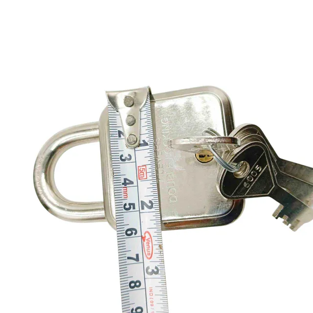 Godrej square padlock 8153 stainless steel body 4keys (65mm)1 year warranty (1351)