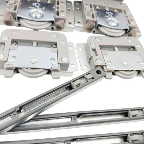 Full set Sliding wardrobe double slim track for 2doors 6,8,12 feet with 8pcs wheel and 4pc soft closer 1 year warrenty (1376)