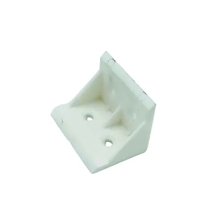 PVC L Clamp Corner Bracket 90° Joint Clamp | Heavy Nylon White/Black | 4-Hole Fixing(1149)