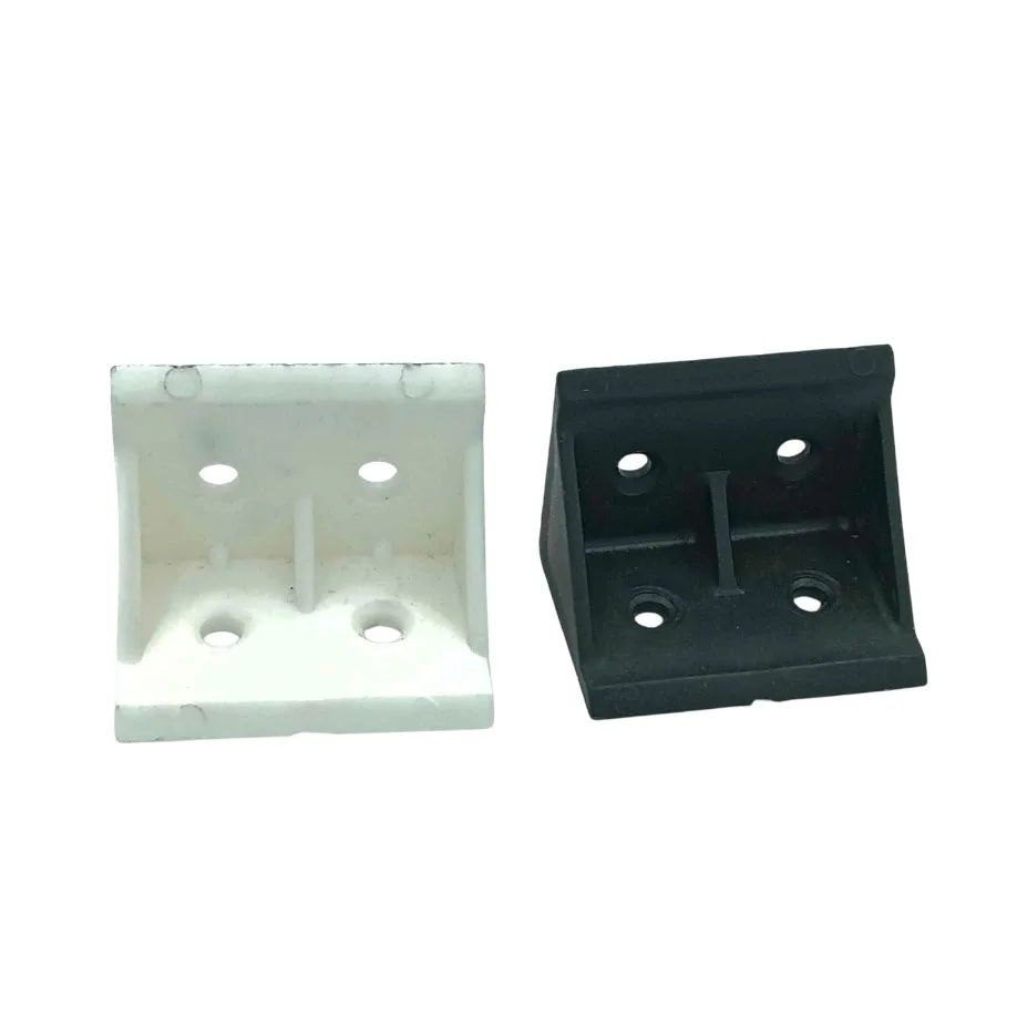 PVC L Clamp Corner Bracket 90° Joint Clamp | Heavy Nylon White/Black | 4-Hole Fixing(1149)