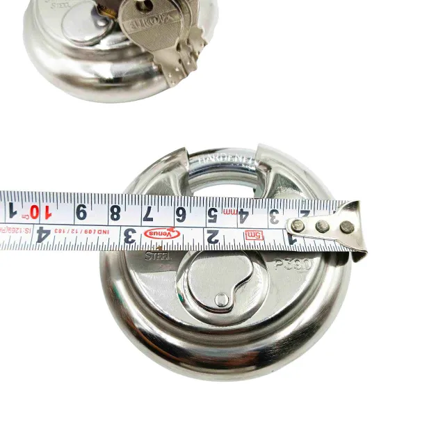 Europa round shutter padlocks P390sstw 2 disc padlocks with common dimple keys( set of 2pc) (1384)