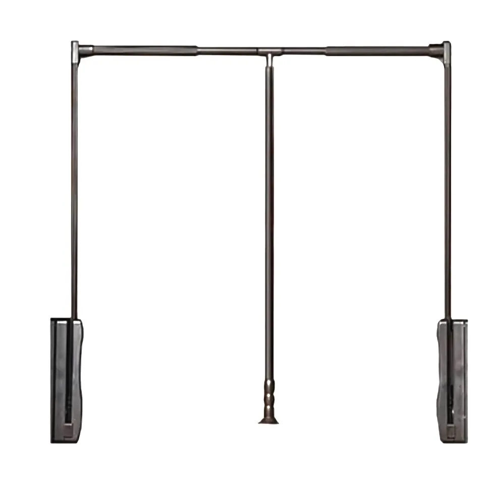 Wardrobe Pull Down hanger softclose grey finish Cloth Lifter for Bedroom Hanger Width 830-1150mm adjustable (1219)