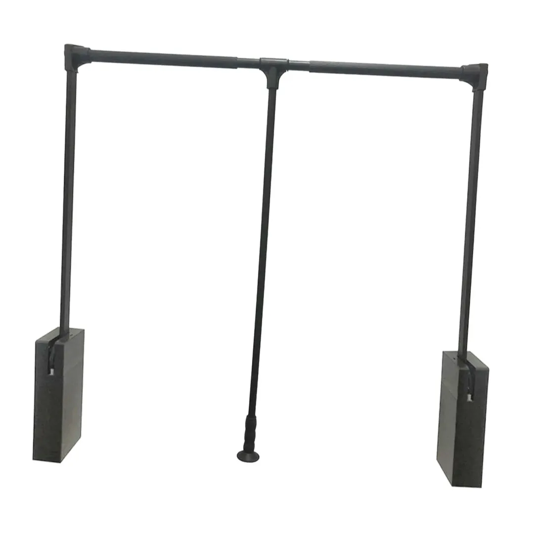 Wardrobe Pull Down hanger softclose grey finish Cloth Lifter for Bedroom Hanger Width 830-1150mm adjustable (1219)