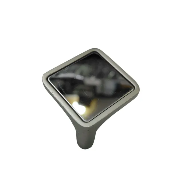 Drawer knob cabinet pulls mirror steel finish 25mm (1") square D-235 (1603)