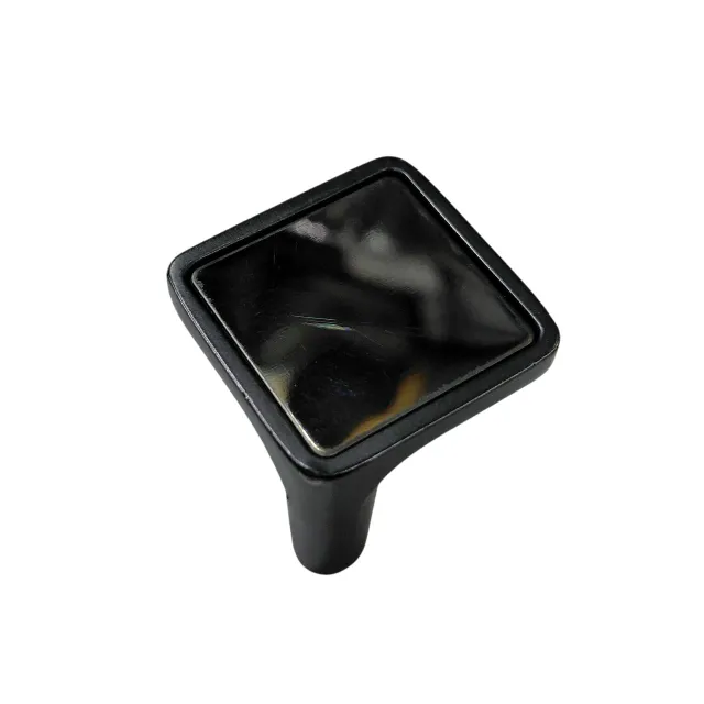 Drawer knob cabinet pulls mirror black finish 25mm square (1") D-235 (1578)