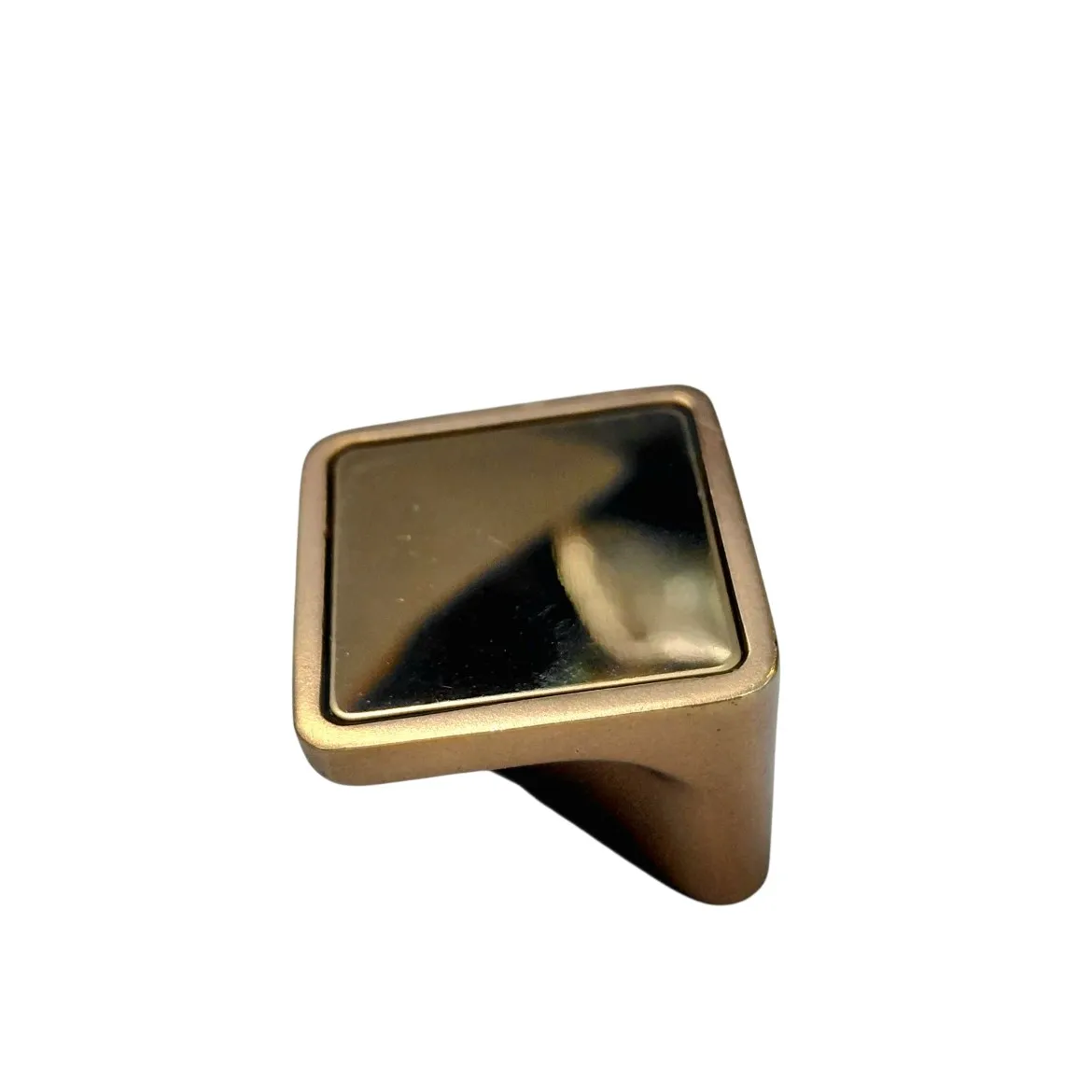 Drawer knob cabinet pulls square mirror Rosegold finish 25mm (1") D-235 (1579)