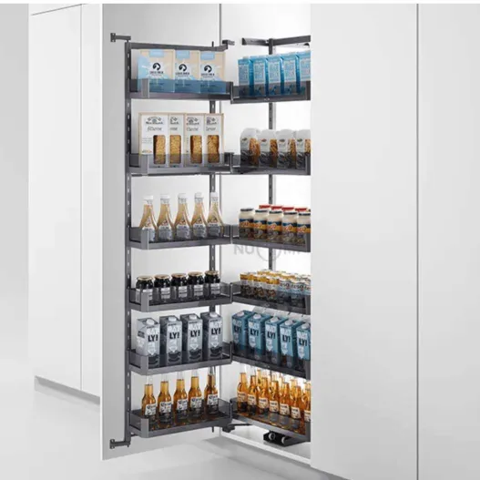 Glass Pantry tall Unit Storage System grey sheet base 6ft softclose (Cabinet Width 600mm 12 Baskets) premium 5 years warrenty (2791)