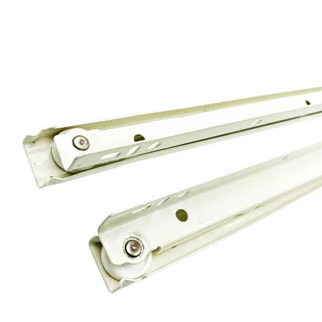 Bottom mounting drawer slides white/ivory drawer channel roller wheel medium 12",14",16",18",20" regular (1681)