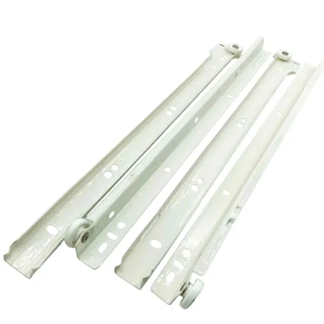 Bottom mounting drawer slides white/ivory drawer channel roller wheel medium 12",14",16",18",20" regular (1681)