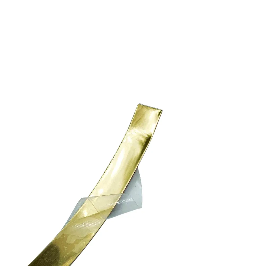 Self adhevise flat strip pvd gold 8mm to 50mm width 5mtr roll (16feet length) flat patti for decoration furniture highlighters (1275)