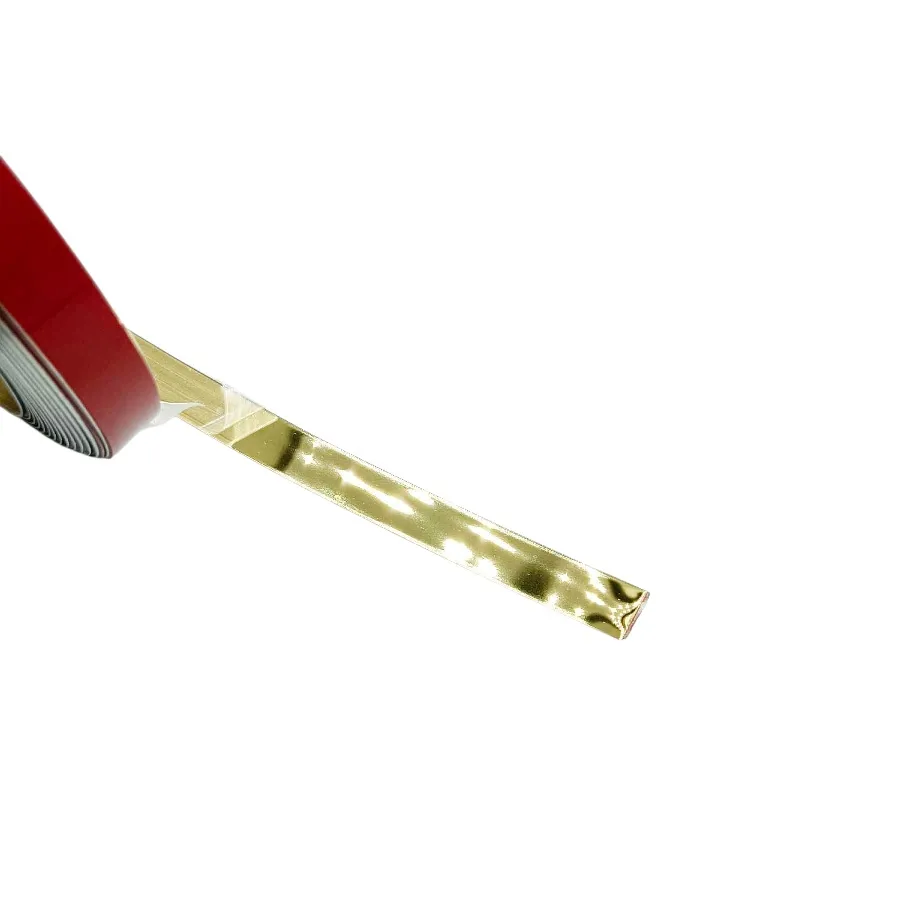 Self adhevise flat strip pvd gold 8mm to 50mm width 5mtr roll (16feet length) flat patti for decoration furniture highlighters (1275)