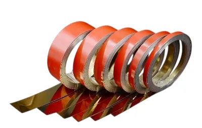 Self adhevise flat strip pvd gold 8mm to 50mm width 5mtr roll (16feet length) flat patti for decoration furniture highlighters (1275)