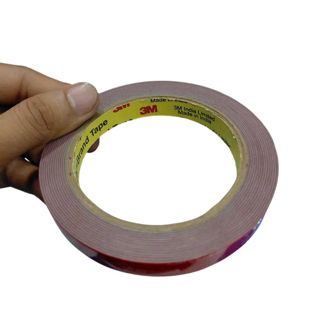 3M Double Side Red High Bond attachment Tape 12mm x 4 Meter – Multipurpose  Acrylic Foam Tape multi use (1256)