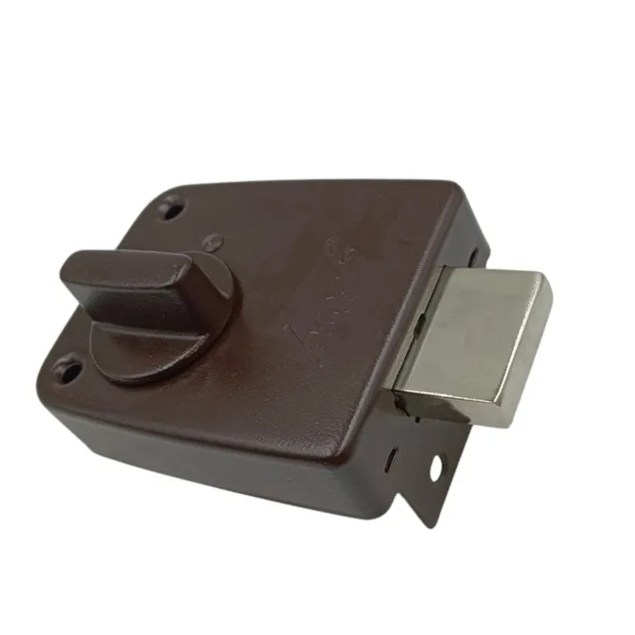 Godrej maindoor lock 7311 mini deadbolt 1ck brown finish 5 years warranty rimlock (2526)