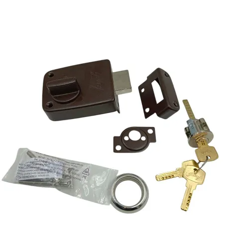 Godrej maindoor lock 7311 mini deadbolt 1ck brown finish 5 years warranty rimlock (2526)
