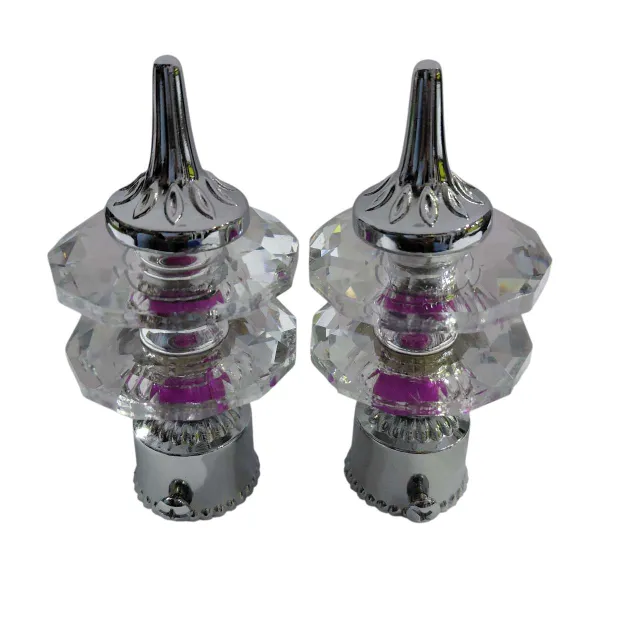 Curtain bracket steel crome finish with double crystal glass diamond model (pack of 2pc bracket only) D-9067 (2819)