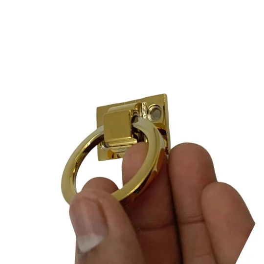 Brass Folding handle ring type pvd gold finish 1.5" NH-707 (2145)