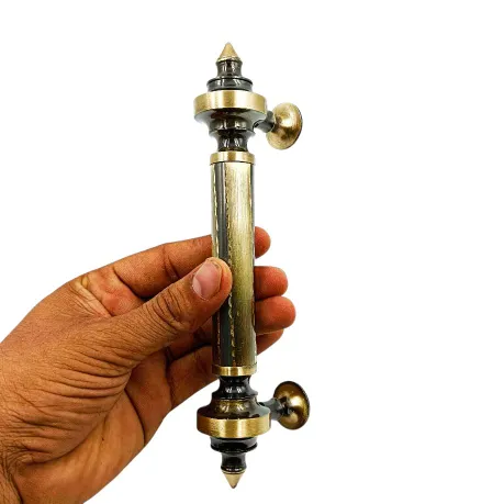 Maindoor handle 8 inch brass antique round P-06 himon pipe handle (1404)
