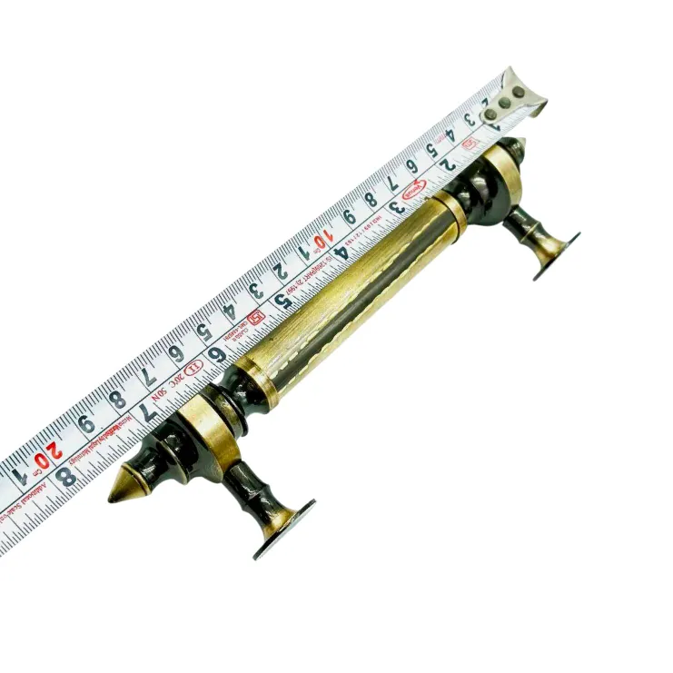 Maindoor handle 8 inch brass antique round P-06 himon pipe handle (1404)