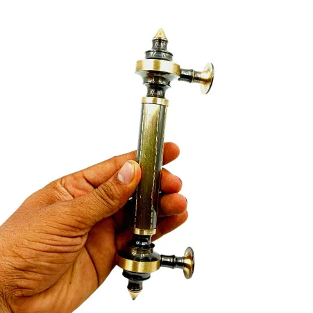 Maindoor handle 8 inch brass antique round P-06 himon pipe handle (1404)