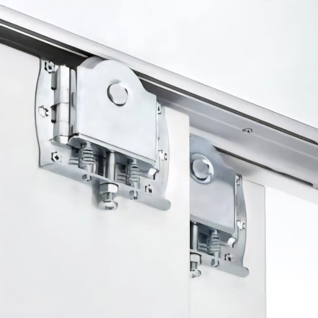 Full set Sliding wardrobe double slim track for 2doors 6,8,12 feet with 8pcs wheel and 4pc soft closer 1 year warrenty (1376)