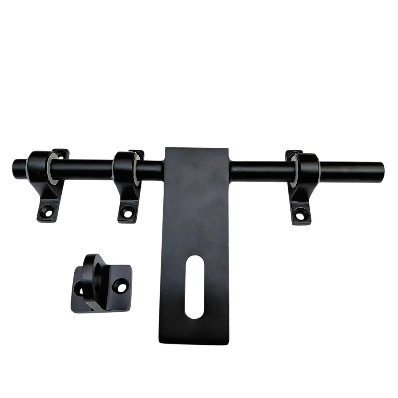 Maindoor Aldrop Black Matt Finish Plain 10 Inch Solid Steel with 12mm Rod (3+1 Kutti) (2872)