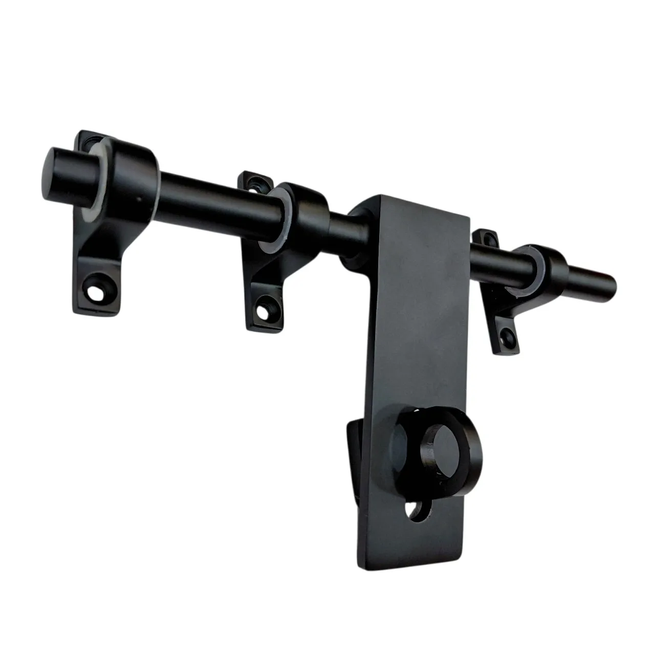 Maindoor Aldrop Black Matt Finish Plain 10 Inch Solid Steel with 12mm Rod (3+1 Kutti) (2872)