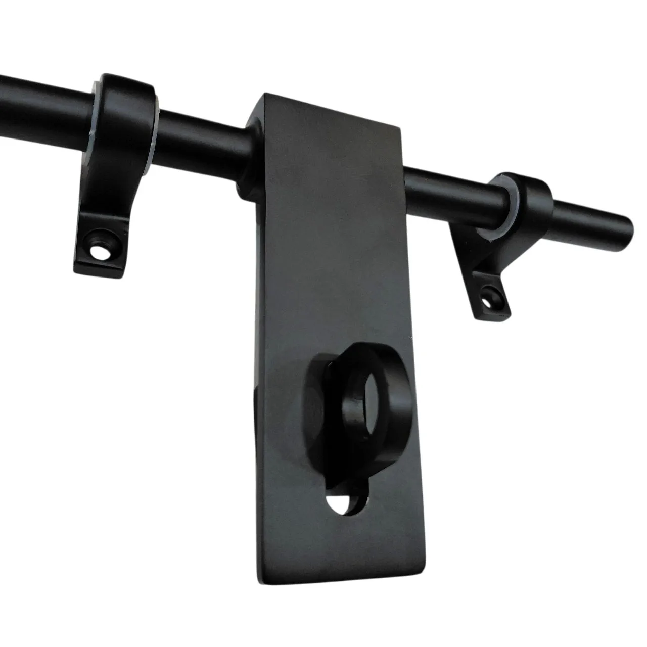 Maindoor Aldrop Black Matt Finish Plain 10 Inch Solid Steel with 12mm Rod (3+1 Kutti) (2872)