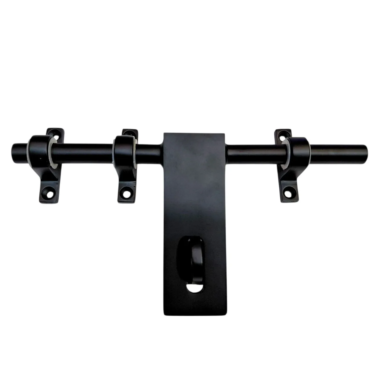 Maindoor Aldrop Black Matt Finish Plain 10 Inch Solid Steel with 12mm Rod (3+1 Kutti) (2872)