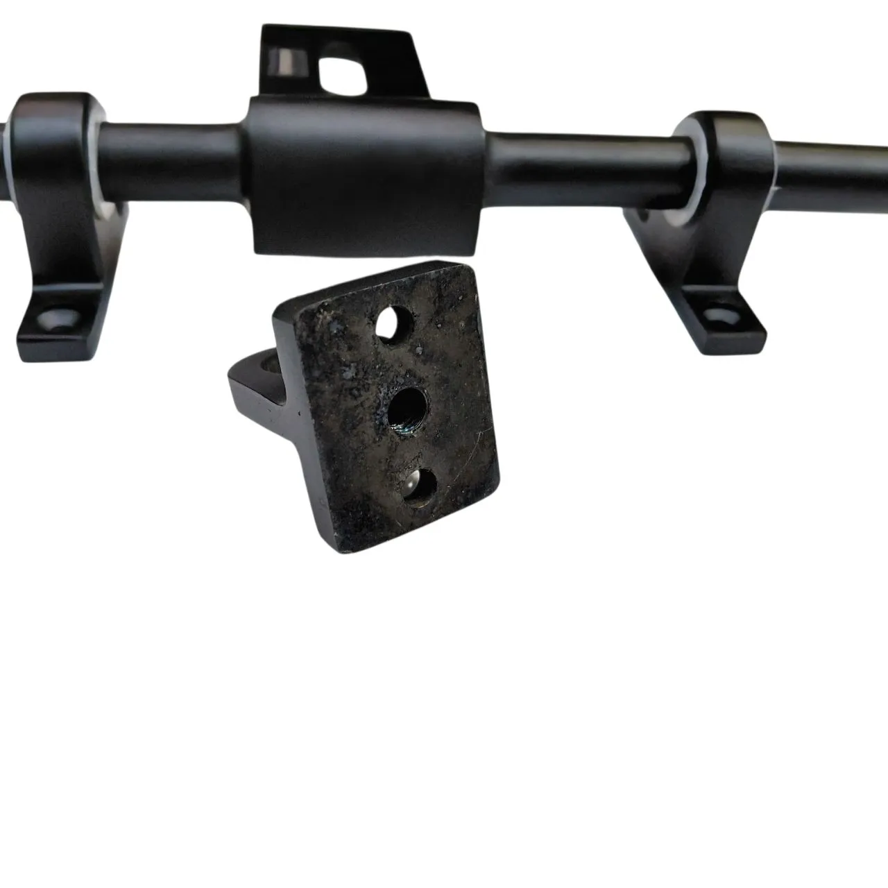 Maindoor Aldrop Black Matt Finish Plain 10 Inch Solid Steel with 12mm Rod (3+1 Kutti) (2872)