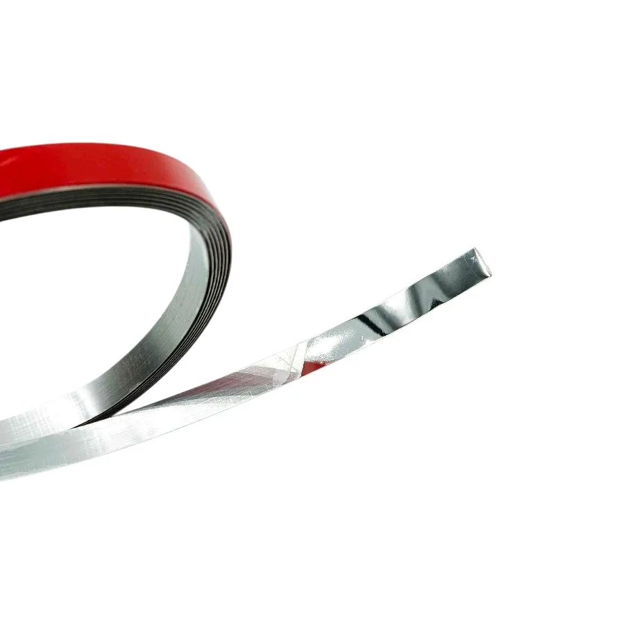 Self Adhesive PVD Steel Finish Flat Strips 8mm to 50mm | 8 Feet length Decorative Patti for Furniture &amp; Interiors (1277)