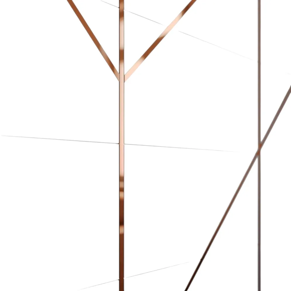 Self Adhesive PVD Rose Gold 2.5mtr Flat Strips 8mm to 50mm | 8 Feet Decorative Patti for Furniture &amp; Interiors(1276)