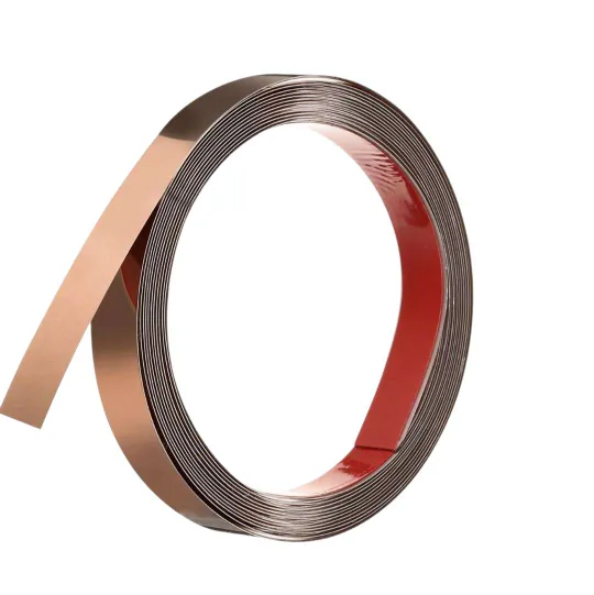 Self Adhesive PVD Rose Gold 2.5mtr Flat Strips 8mm to 50mm | 8 Feet Decorative Patti for Furniture &amp; Interiors(1276)