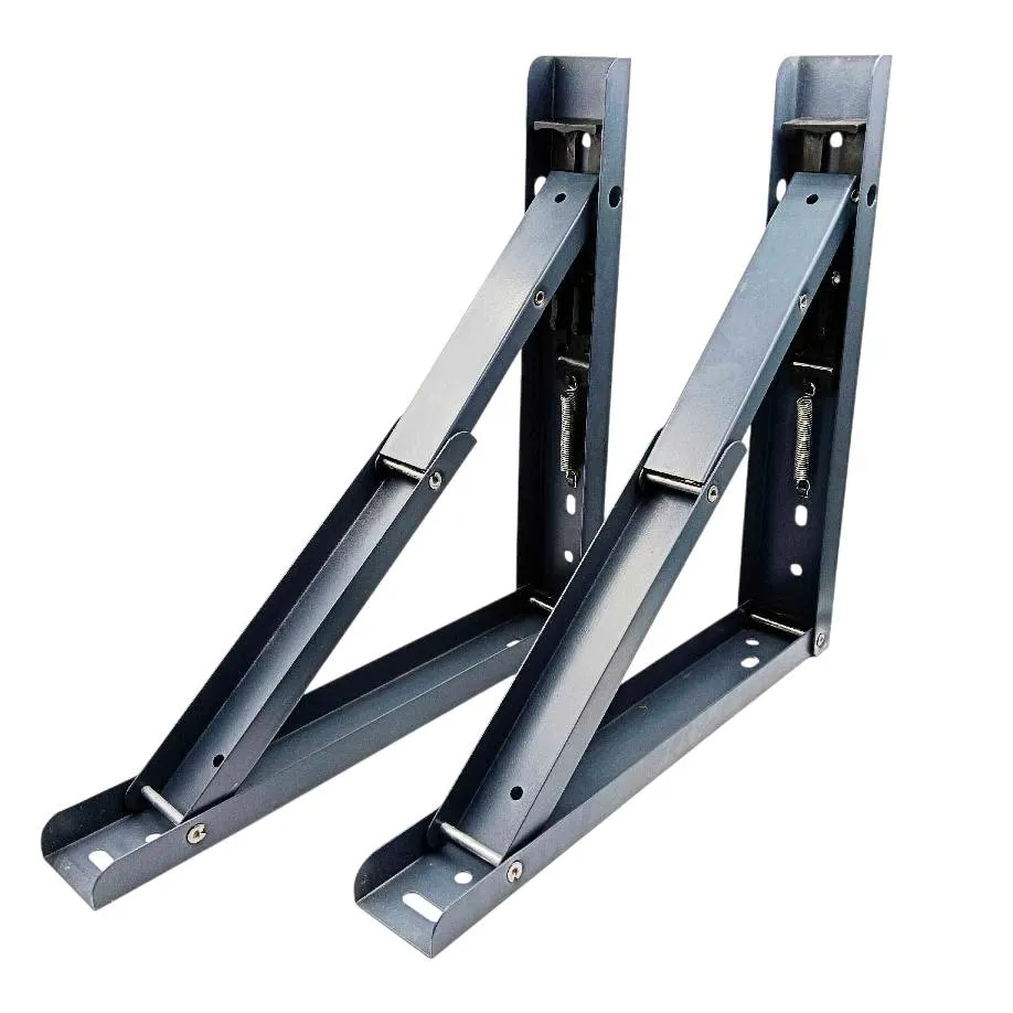 Folding Table Bracket Heavy Duty Grey Wall-Mounted Support, 12", 16", 20" (1436)