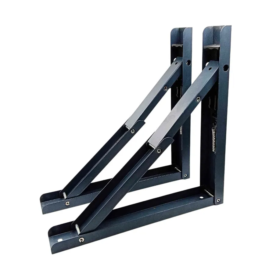 Folding Table Bracket Heavy Duty Grey Wall-Mounted Support, 12", 16", 20" (1436)